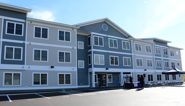 Exterior of apartment-style housing complex